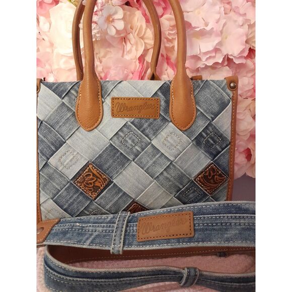 Wrangler 2PCS Tote Bags Top-handle Handbags and Purse with Clutch Wallet - Picture 5 of 9